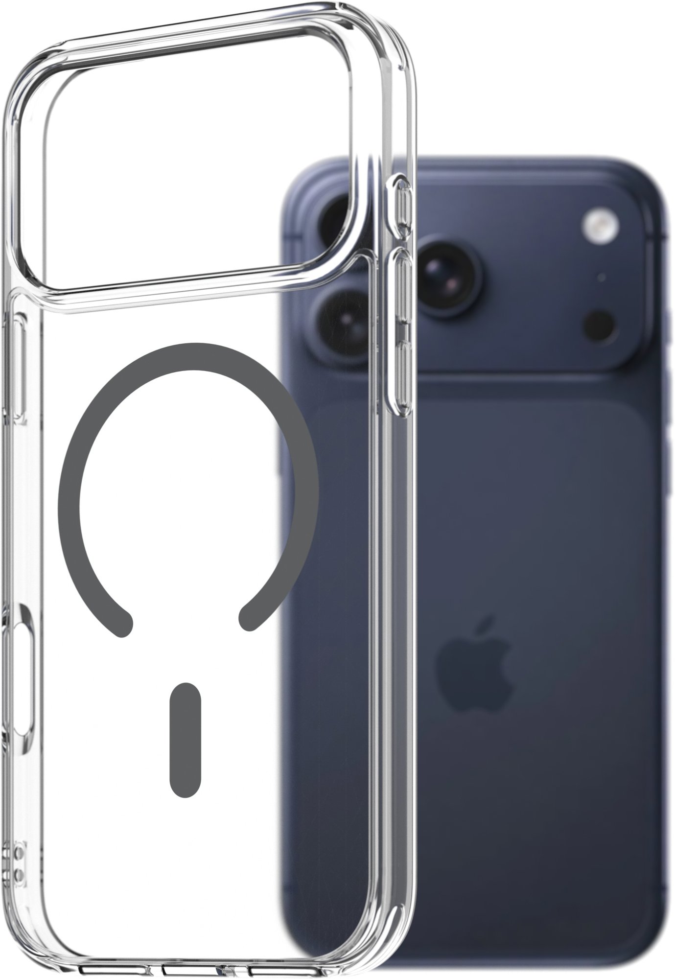 AlzaGuard Crystal Clear TPU Case Compatible with Magsafe iPhone 17 Pro Max szürke tok