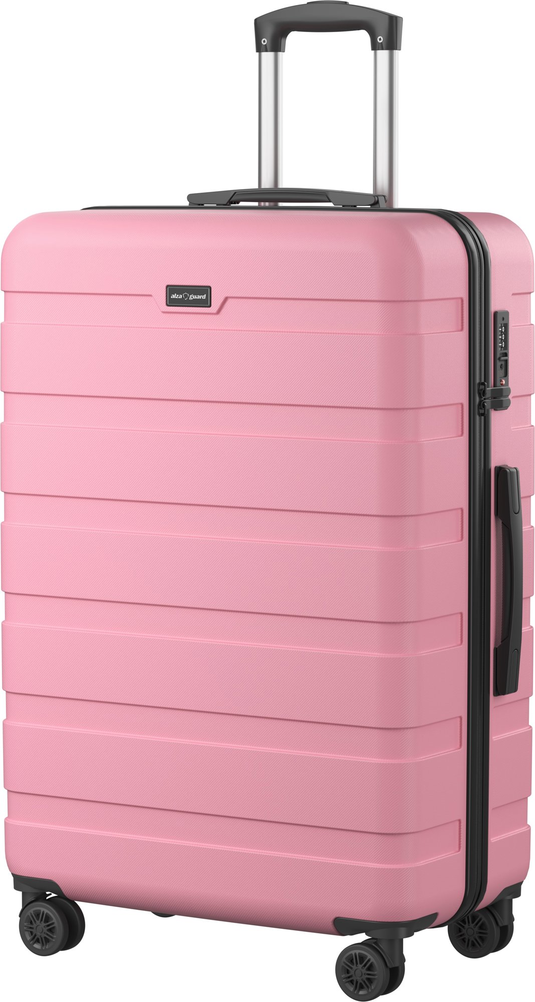 AlzaGuard Traveler Suitcase, L-es méret, rózsaszín