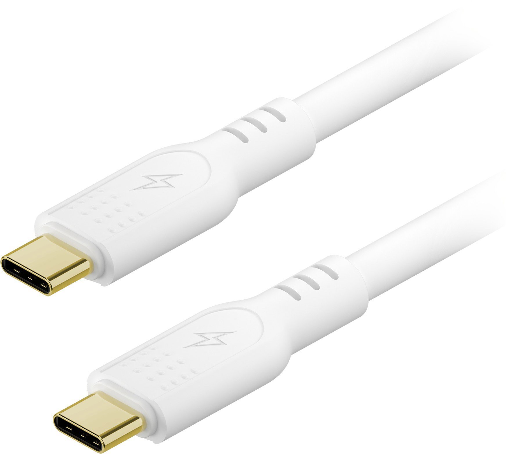 AlzaPower SilkCore USB-C - USB-C 3.2 Gen 2, 240 W, 1 m, fehér