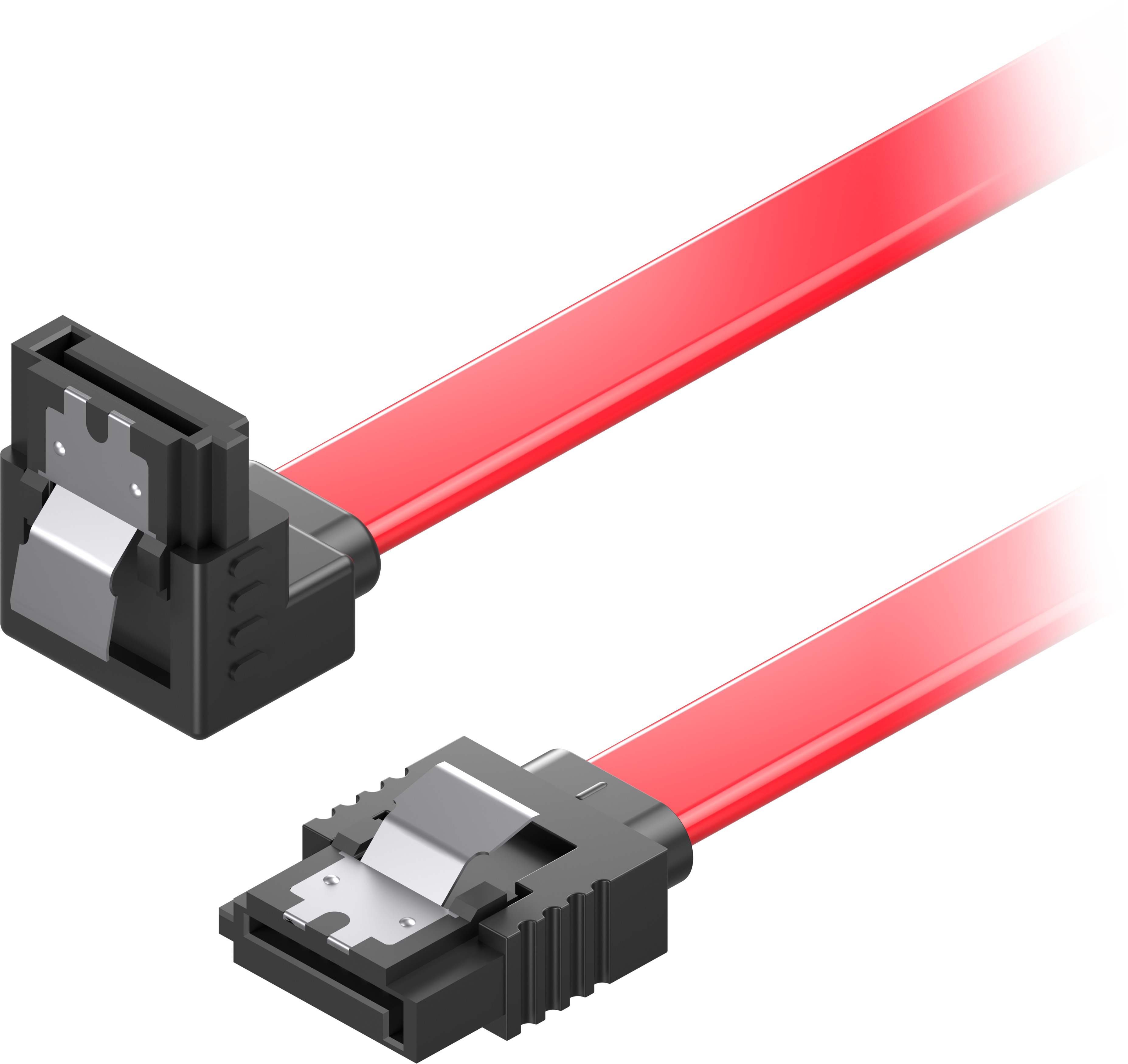 AlzaPower SATA 3.0 6Gbps 90° 0,5m piros