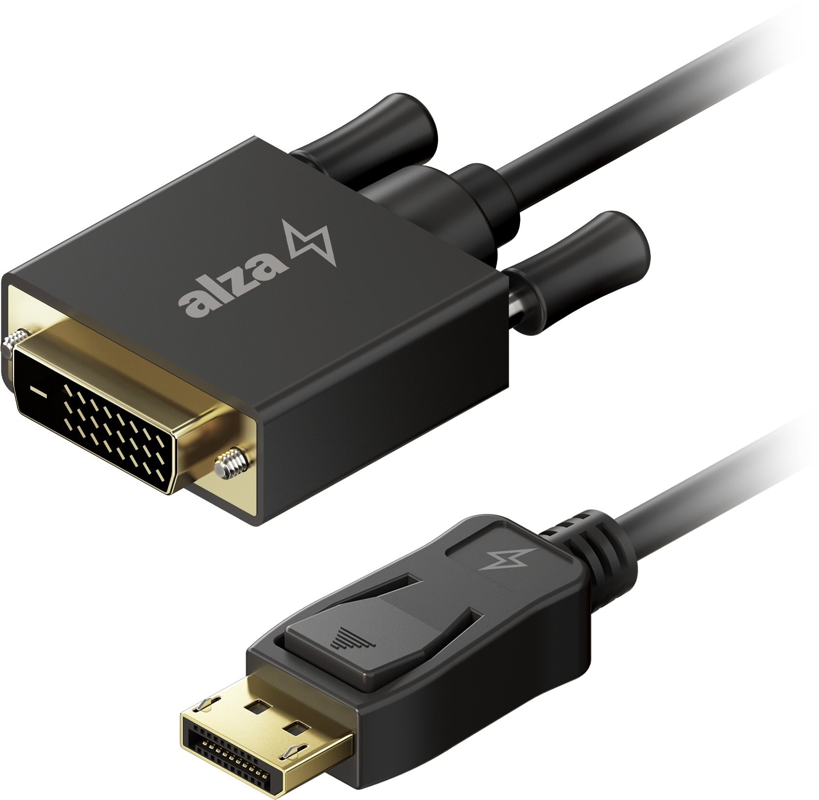 AlzaPower Core DisplayPort to DVI-D FullHD, 3m, fekete