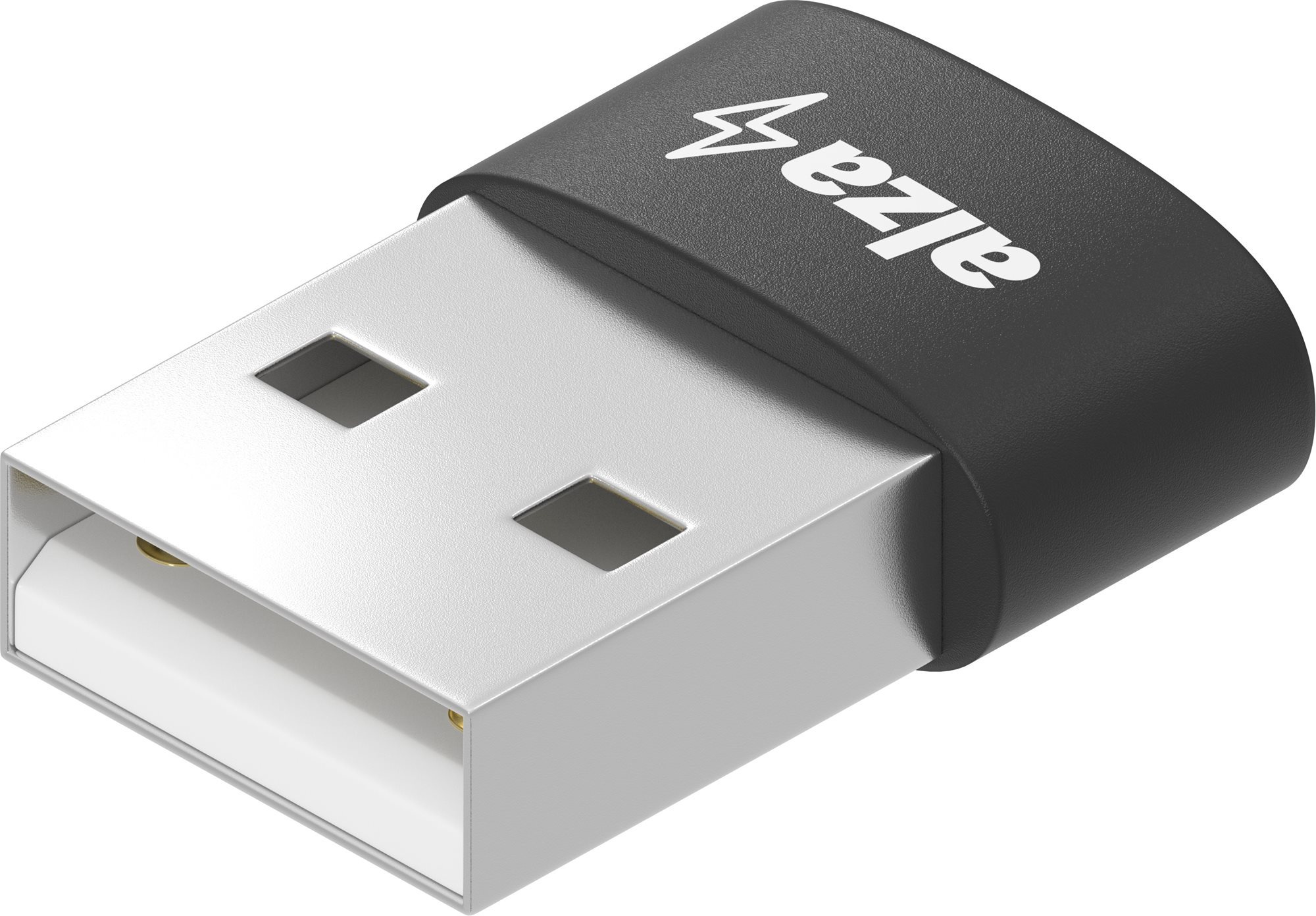 AlzaPower USB-A (M) to USB-C (F) 2.0, fekete