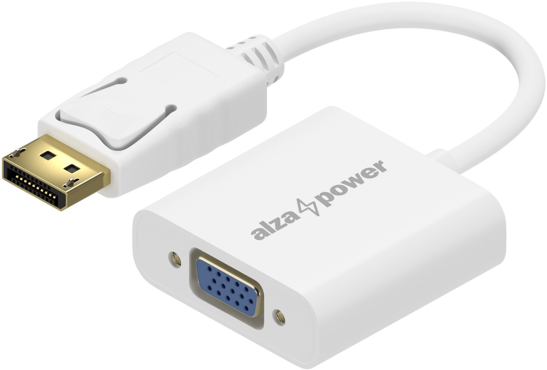 AlzaPower DisplayPort (M) to VGA (F) 0,18m, fehér