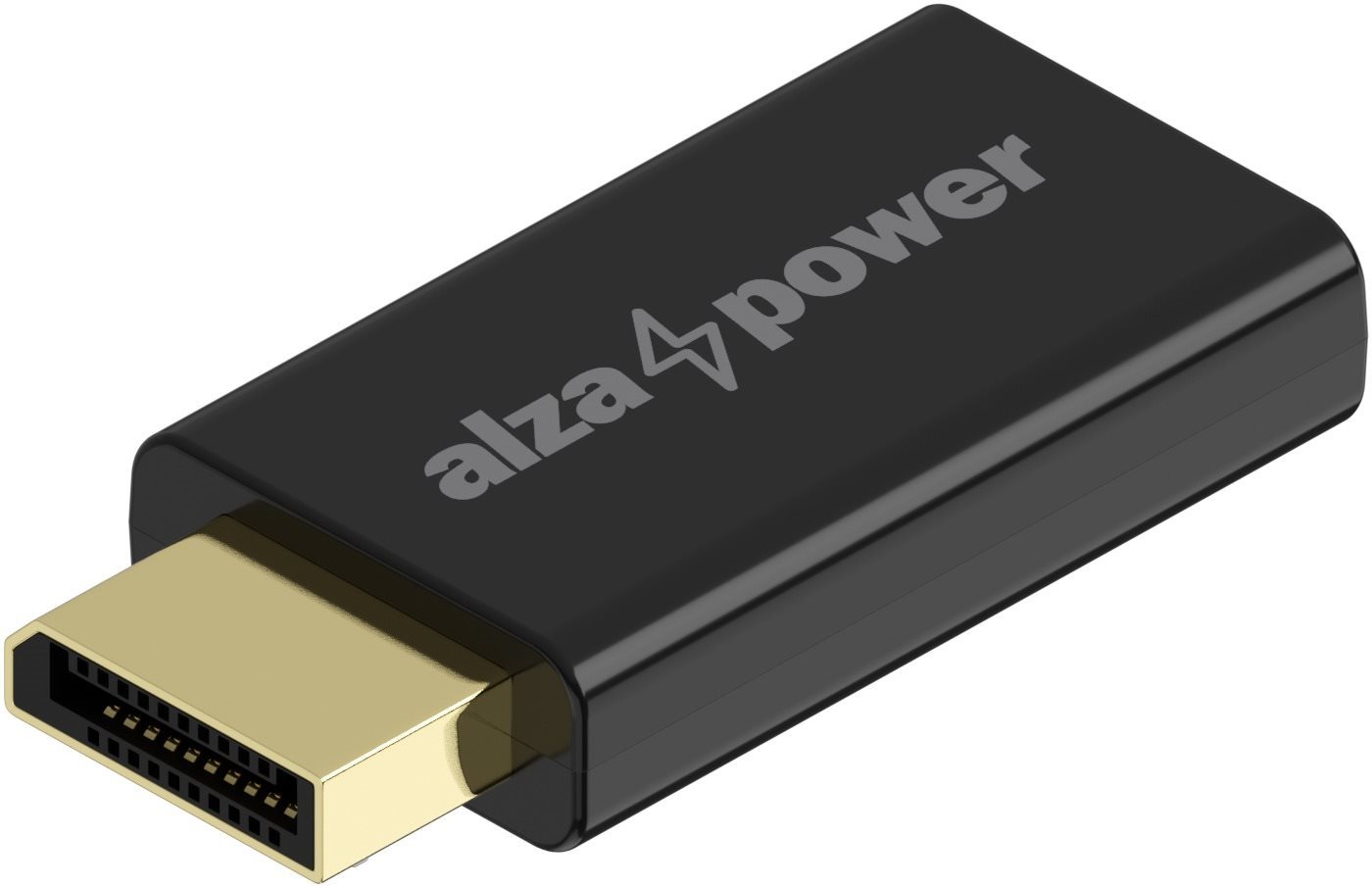 AlzaPower DisplayPort (M) to HDMI (F) 4K 60Hz, fekete