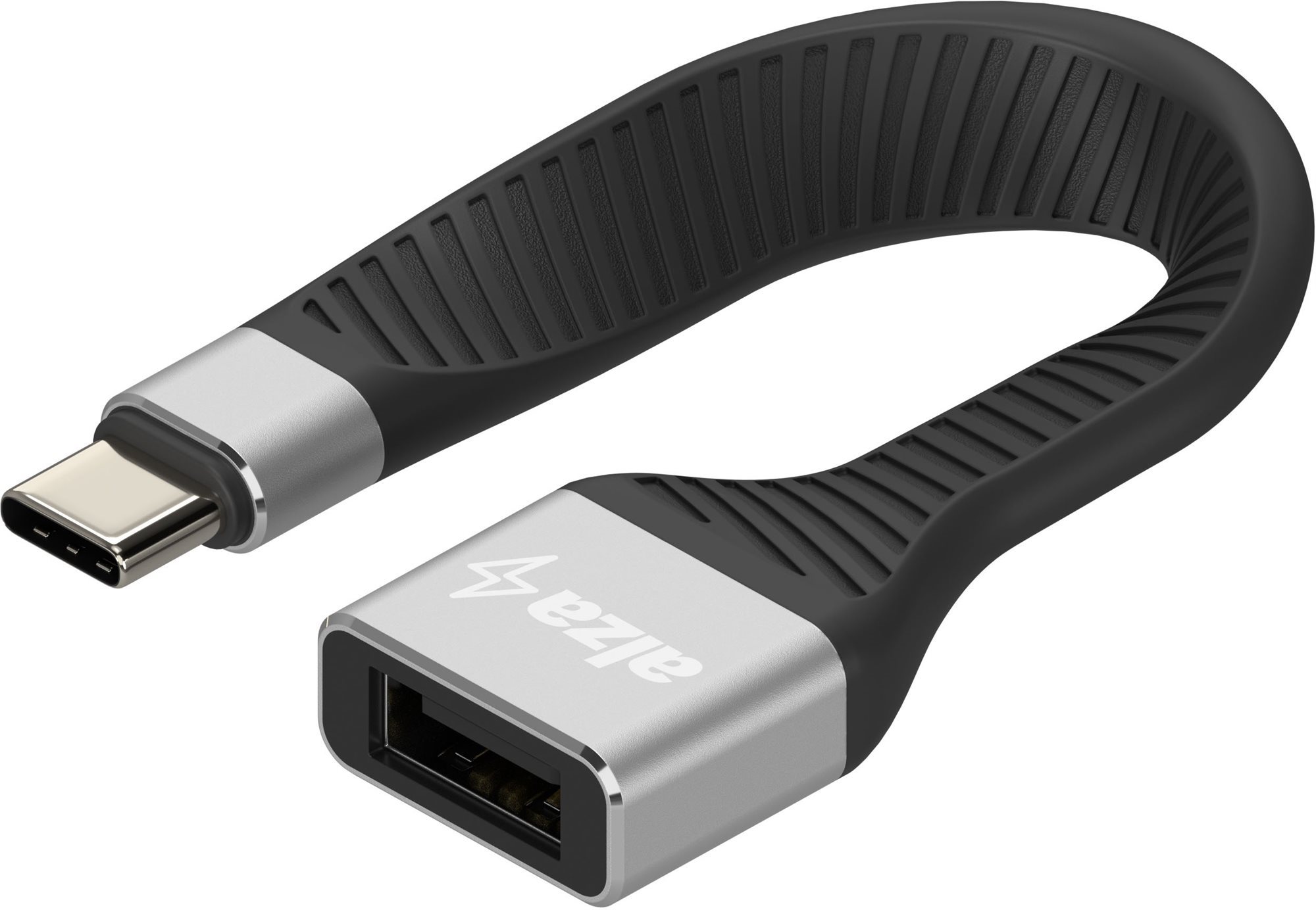 AlzaPower FlexCore USB-C 3.2 Gen 2 (M) to USB-A (F) fekete