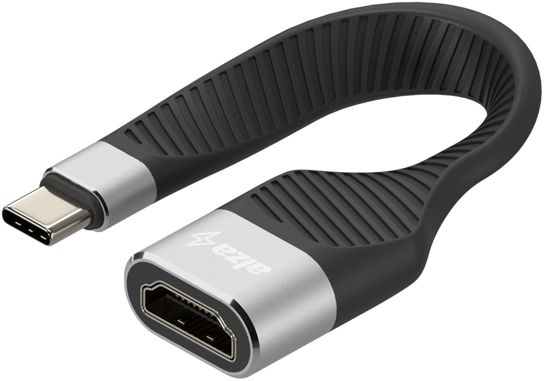 AlzaPower FlexCore USB-C 3.2 Gen 2 (M) to HDMI (F) 4K 60Hz fekete