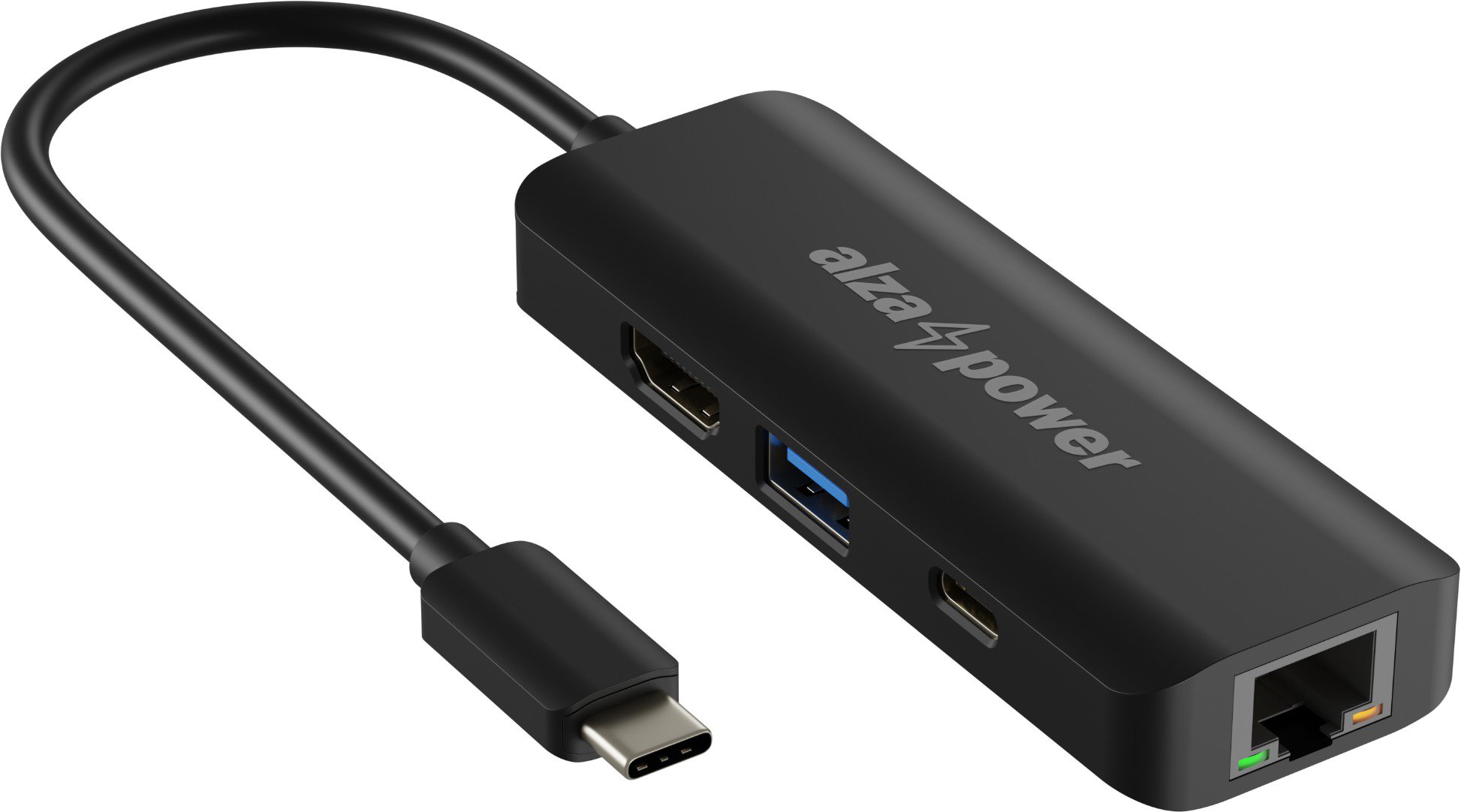 AlzaPower USB-C Dock Station 4in1 - fekete