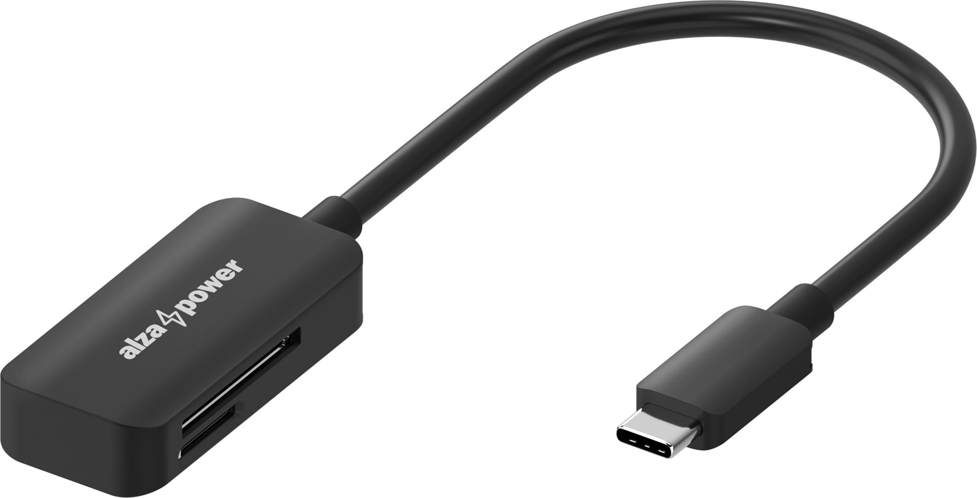 AlzaPower USB-C 3.2 Gen 1 Memory Card Reader, fekete
