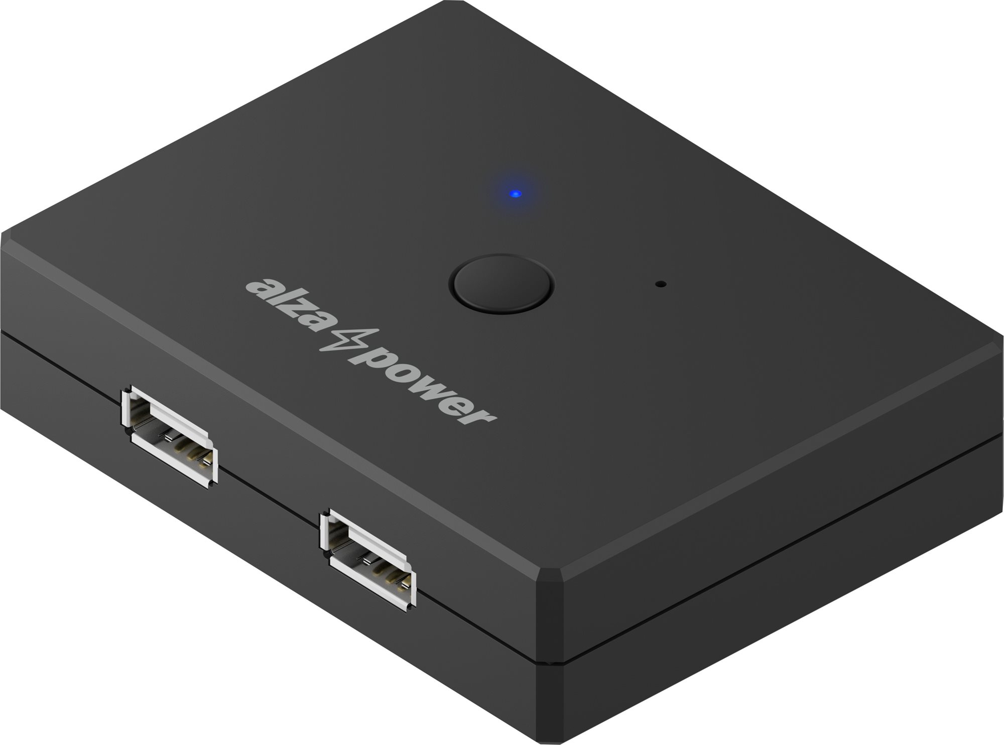 AlzaPower USB 2.0 2 In 2 Out KM Switch Selector, fekete
