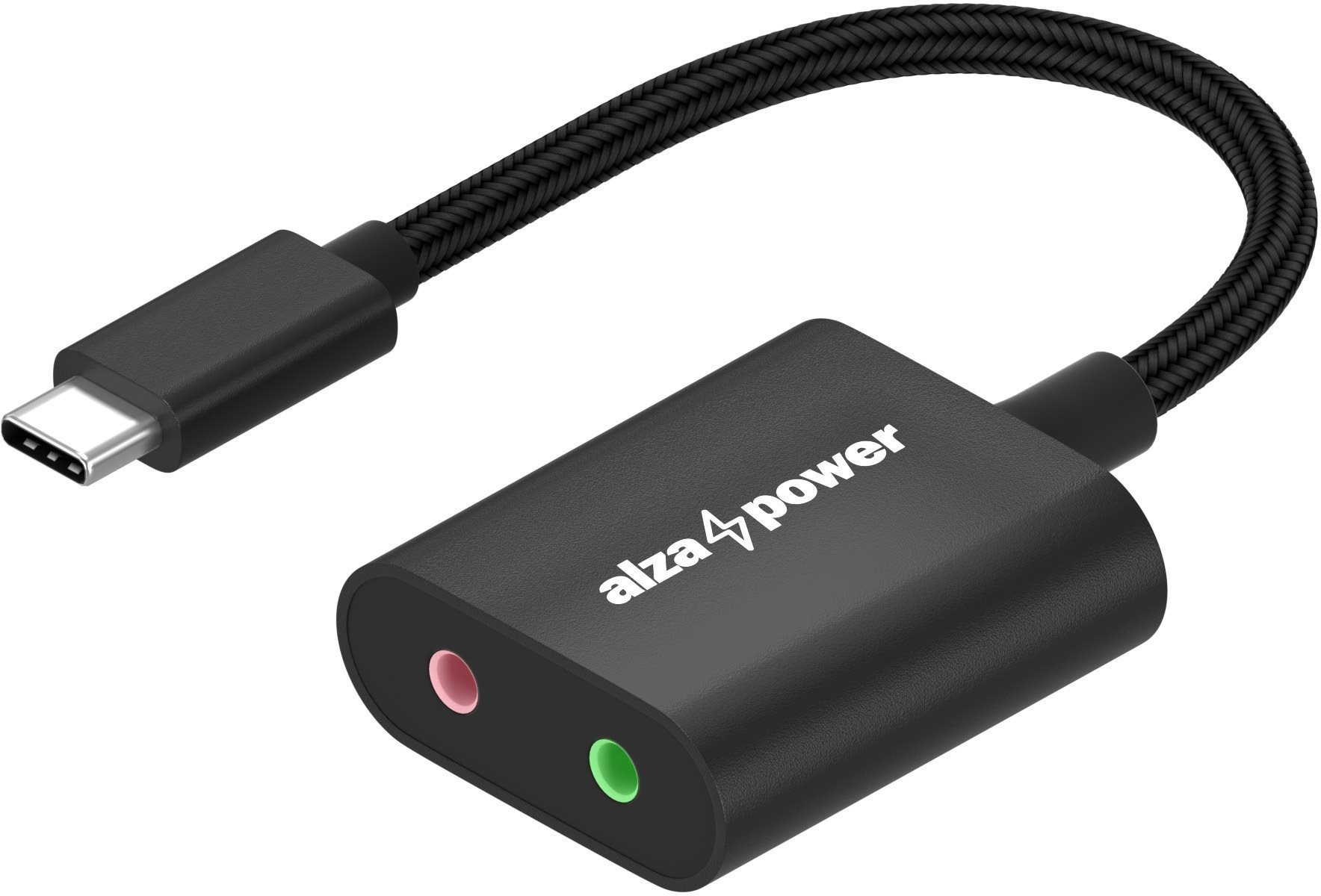 AlzaPower External Sound Card X250 - matt fekete