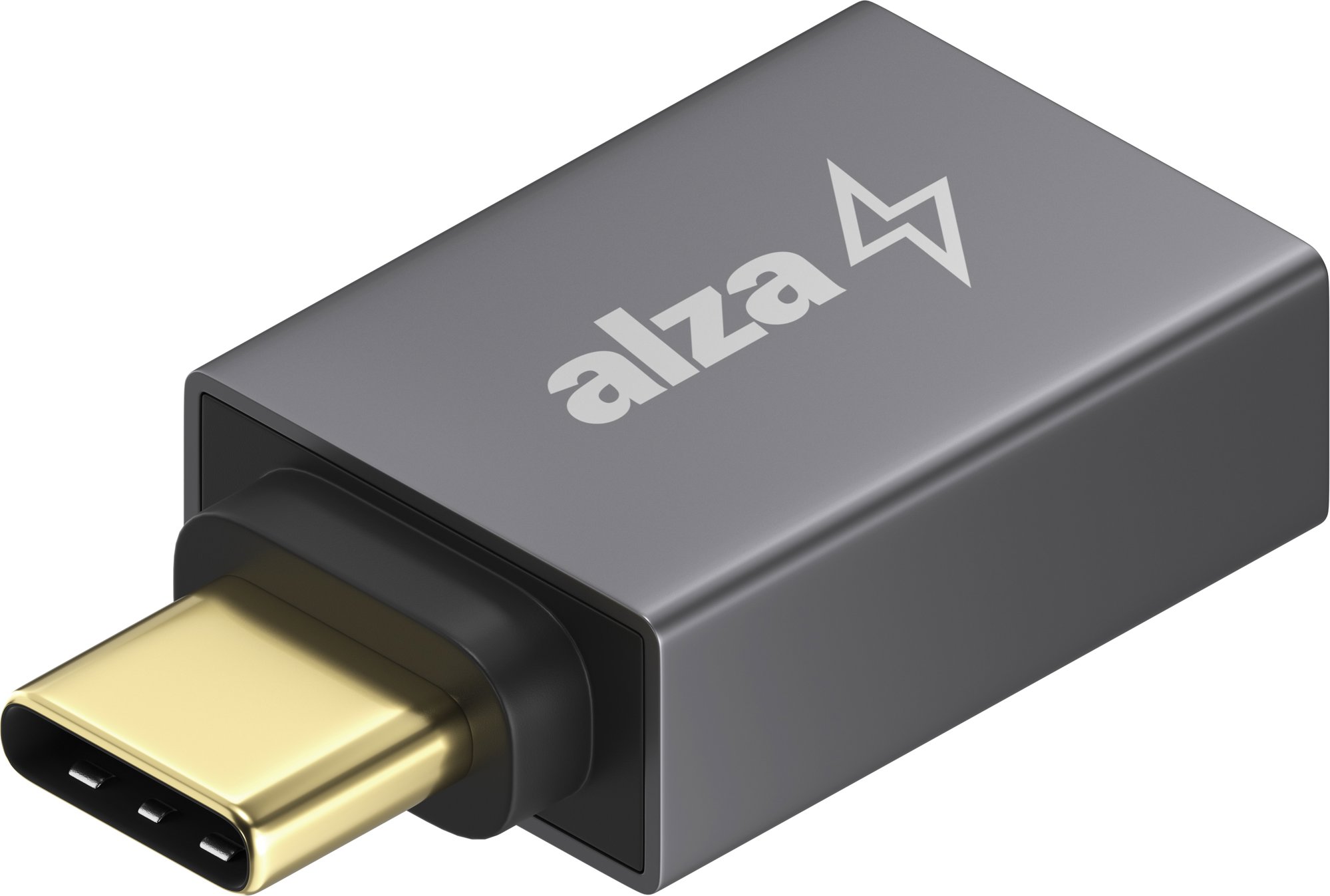 AlzaPower USB-C (M) to USB-A (F) 3.2 Gen 1 OTG, asztroszürke