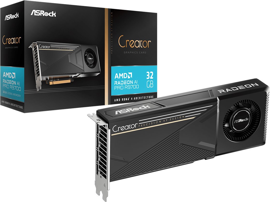 ASRock AMD Radeon™ AI PRO R9700 32GB Creator