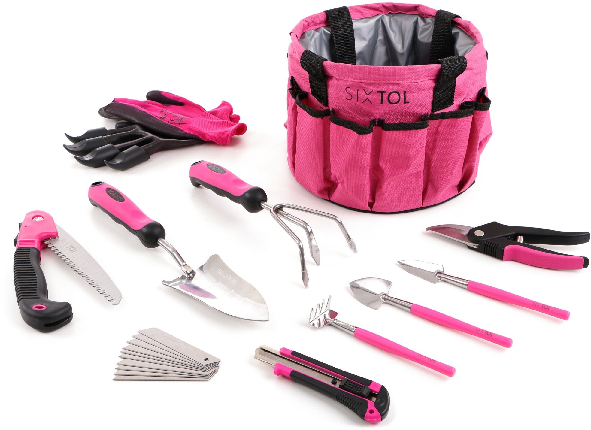 SIXTOL GARDEN PINK 10 kerti szerszámkészlet