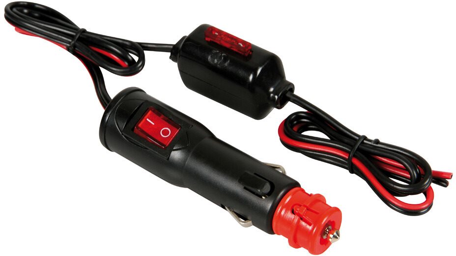 LAMPA 12/24 V szivargyújtó csatlakozó kapcsolóval és biztosítékkal
