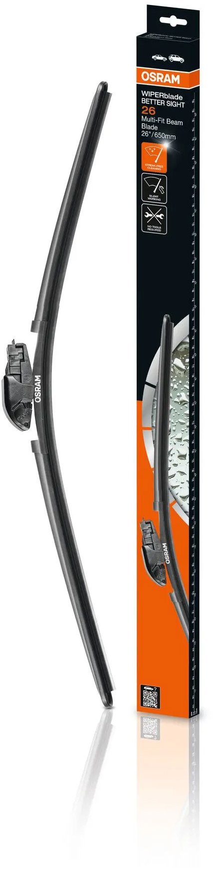 OSRAM Muti-Fit Beam Blade, 650 mm, 1 db + adapterkészlet