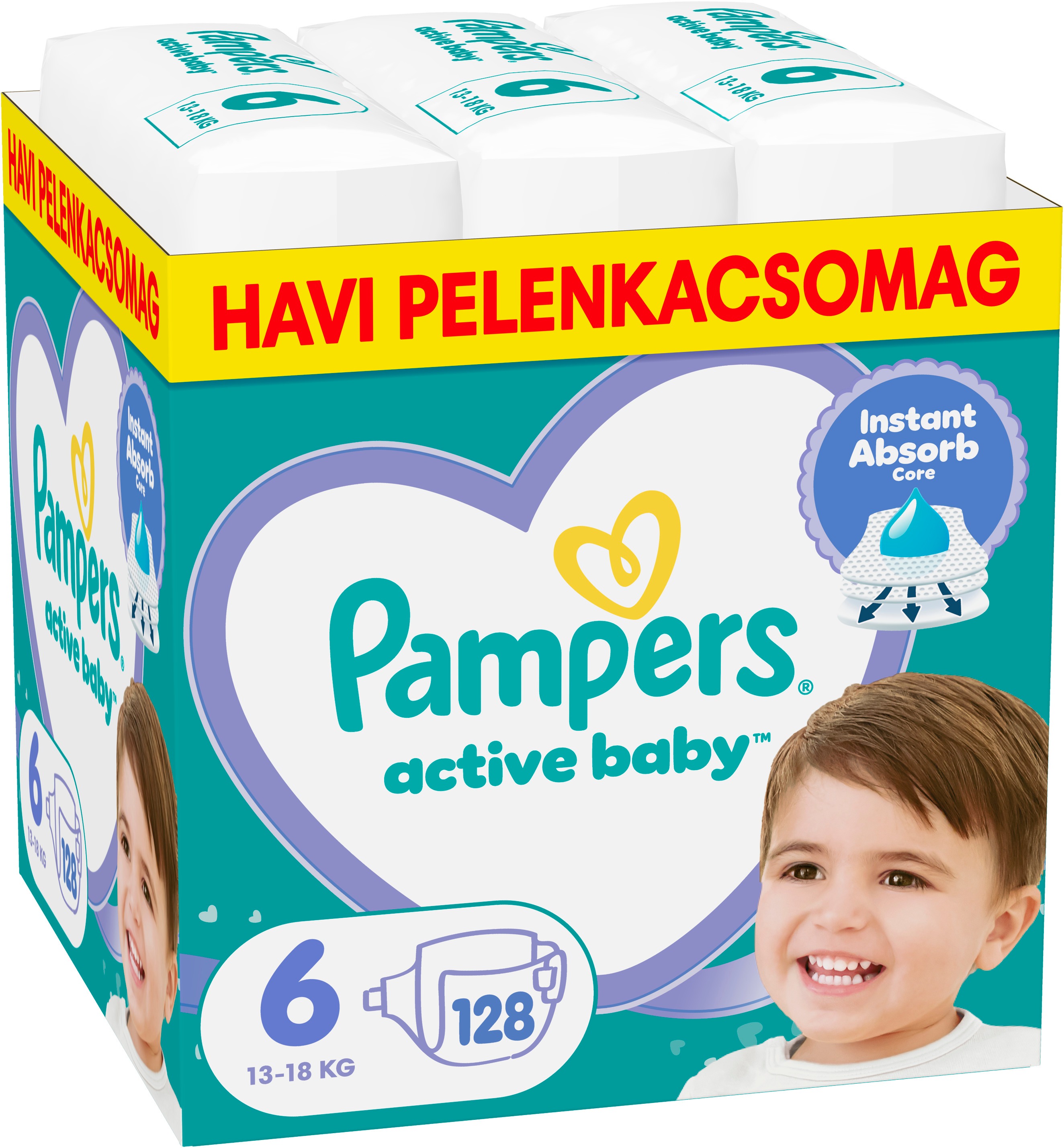 PAMPERS Active Baby 6, Monthly Pack 128 db