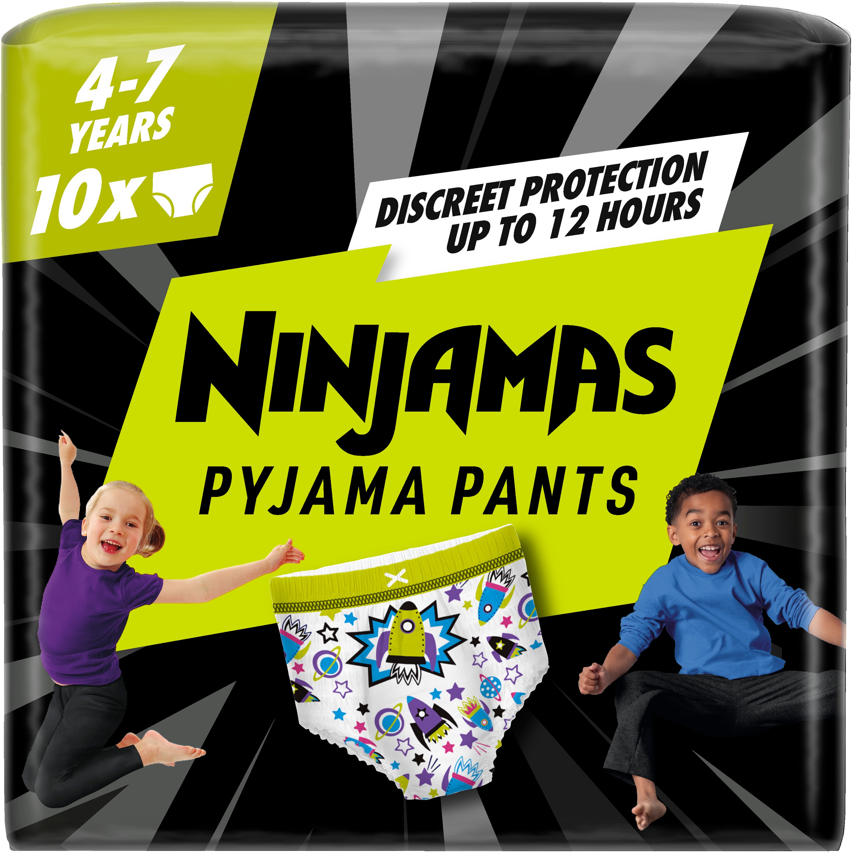 Pampers Ninjamas Pyjama Pants Űrhajós 4 - 7 év (10 db)