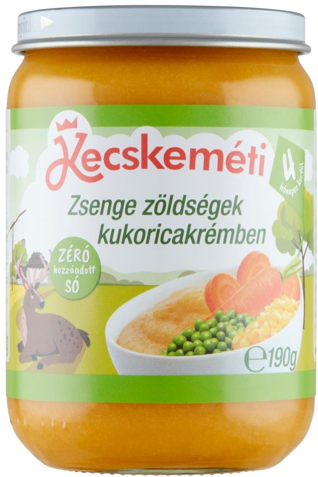 KECSKEMÉTI Zsenge zöldségek kukoricakrémben 190g