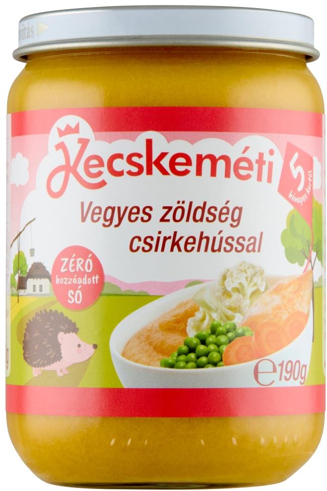 KECSKEMÉTI Vegyes zöldség csirkehússal 190g