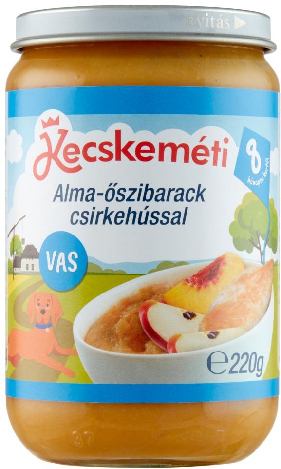 KECSKEMÉTI Alma-őszibarack csirkehússal 220g