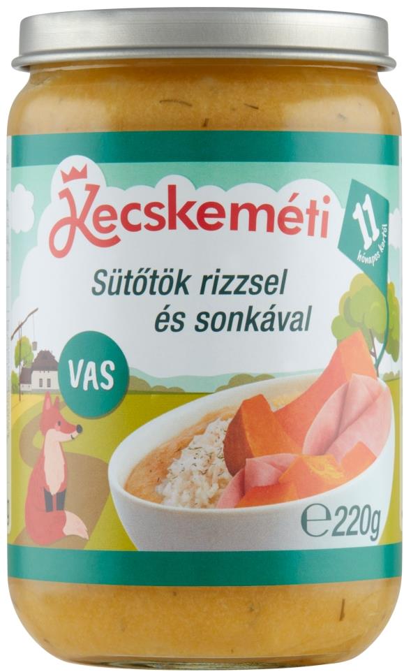 KECSKEMÉTI Sütőtök rizzsel és sonkával 220g