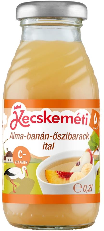 KECSKEMÉTI Alma-banán-őszibarack ital 200 ml