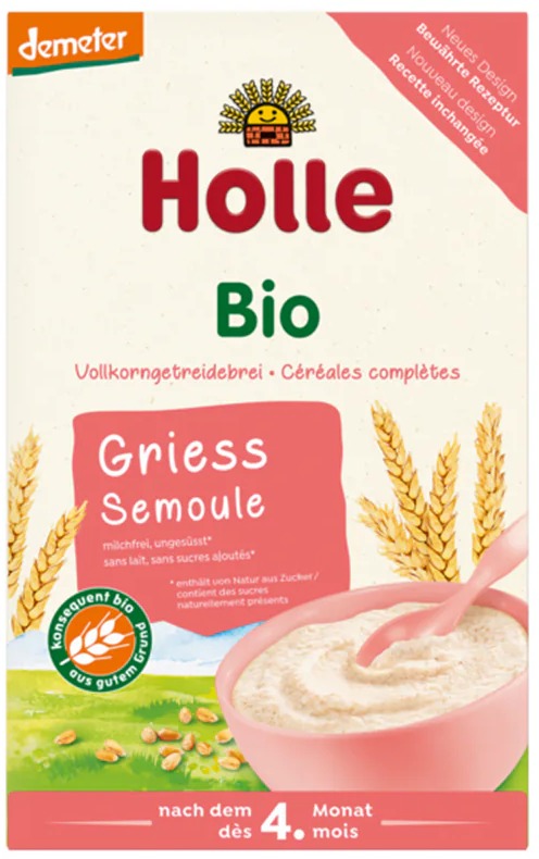 HOLLE Bio teljes kiőrlésű gabonapehely zabkása Demeter 250g