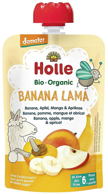 HOLLE Bio Banán, alma, mangó és sárgabarack 100 g