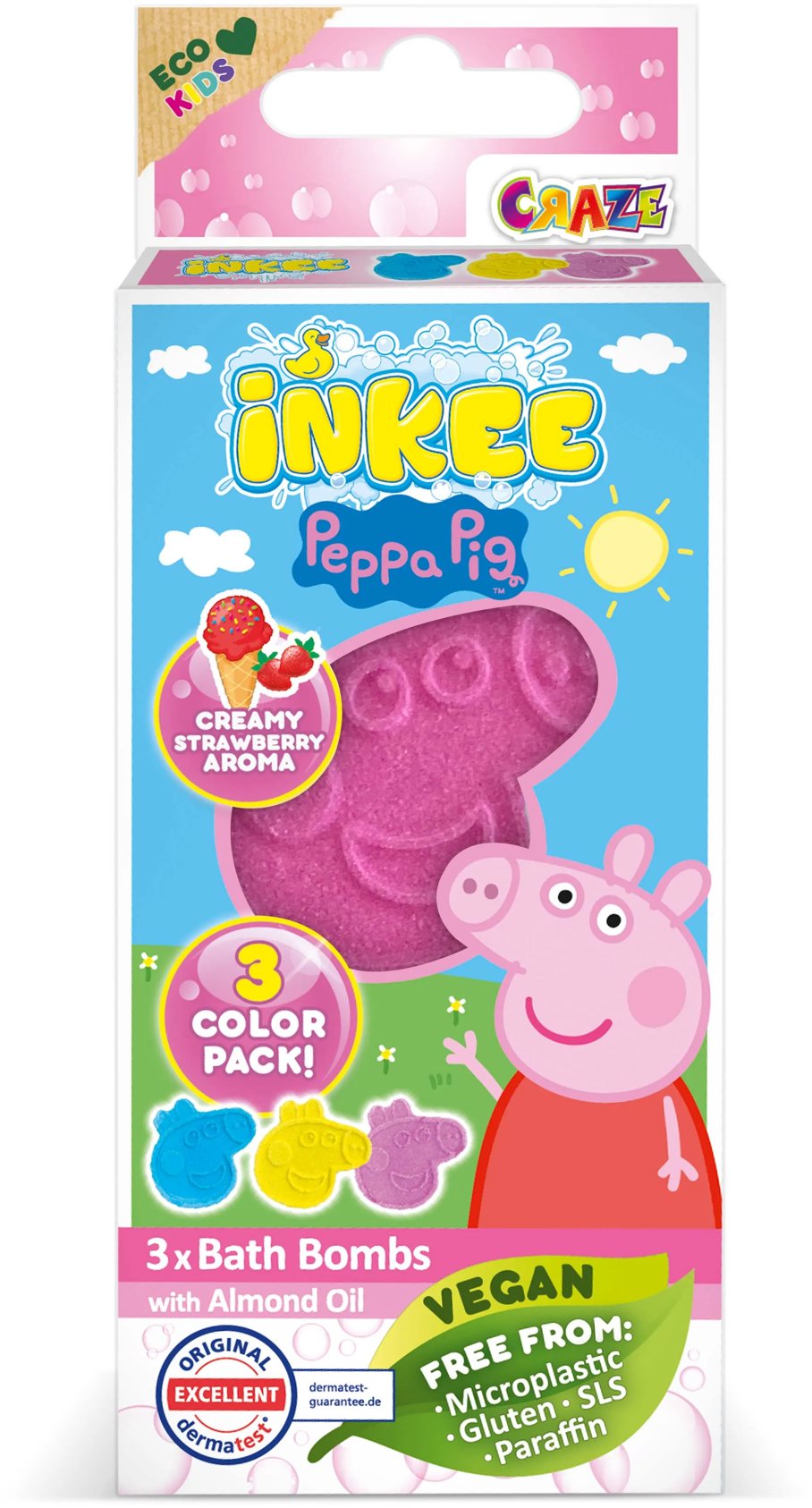 CRAZE Inkee Peppa Malac, 3 × 15 g