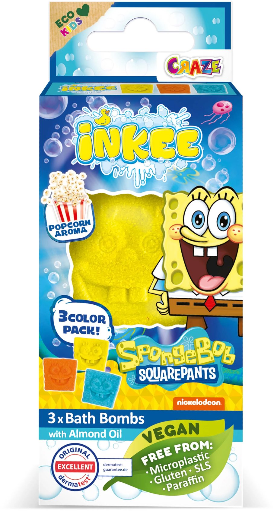 CRAZE Inkee Spongyabob 3 × 15 g
