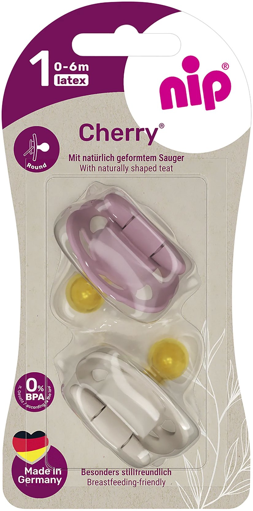 NIP Cherry Red/Brown, 0–6 hó, 2 db