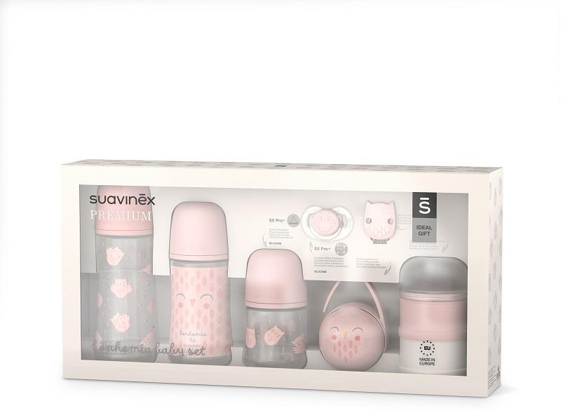 Suavinex Premium újszülött szett Bonhomia rózsaszínű