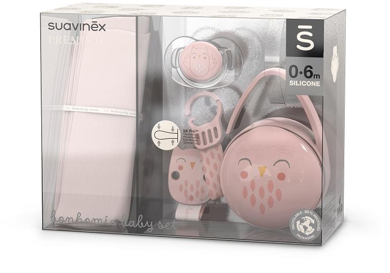 Suavinex Baby ajándékkészlet Bonhomia - rózsaszínű