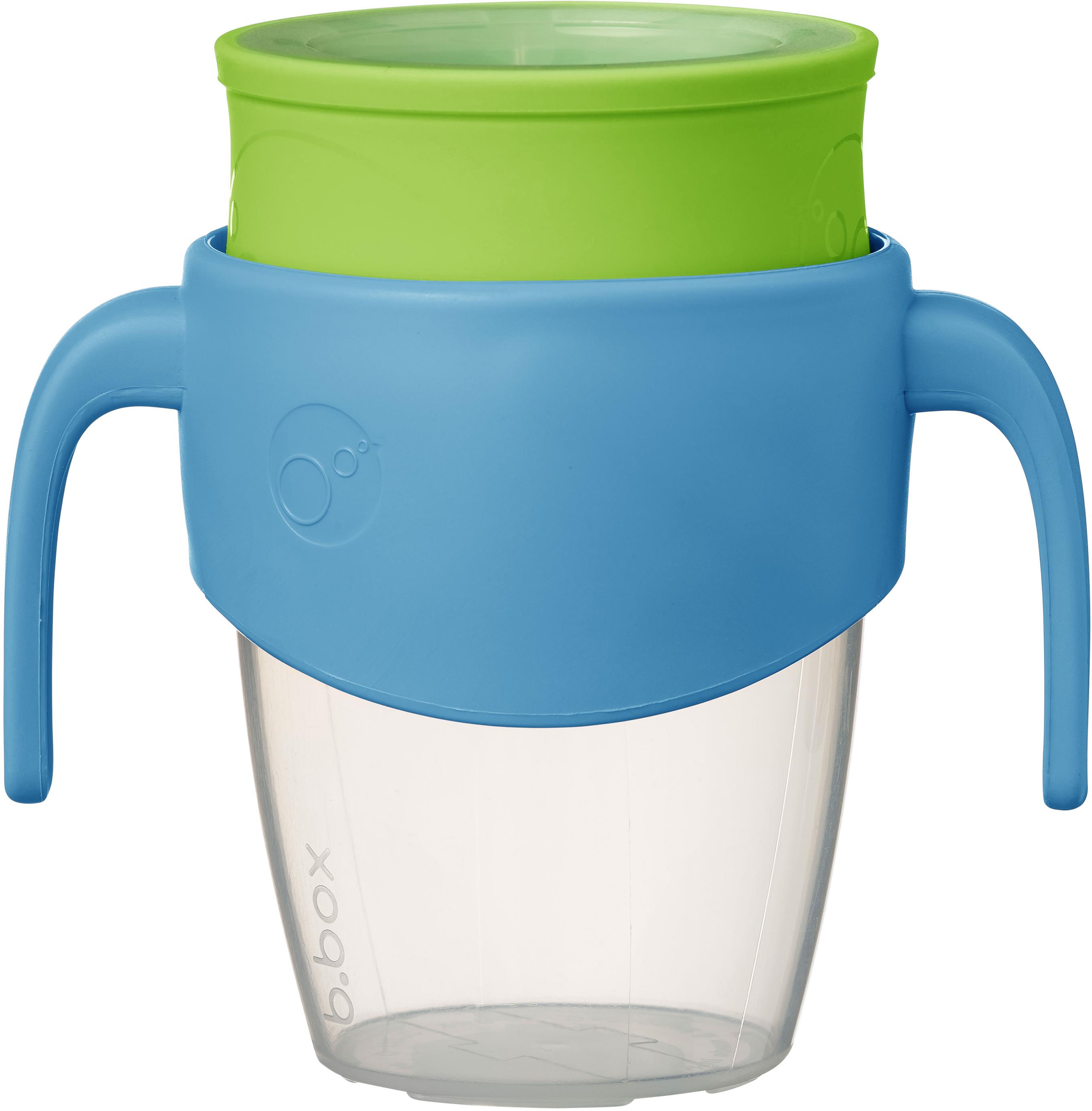 b.box 360°-os szivárgásmentes tanulópohár, 250 ml kék/zöld