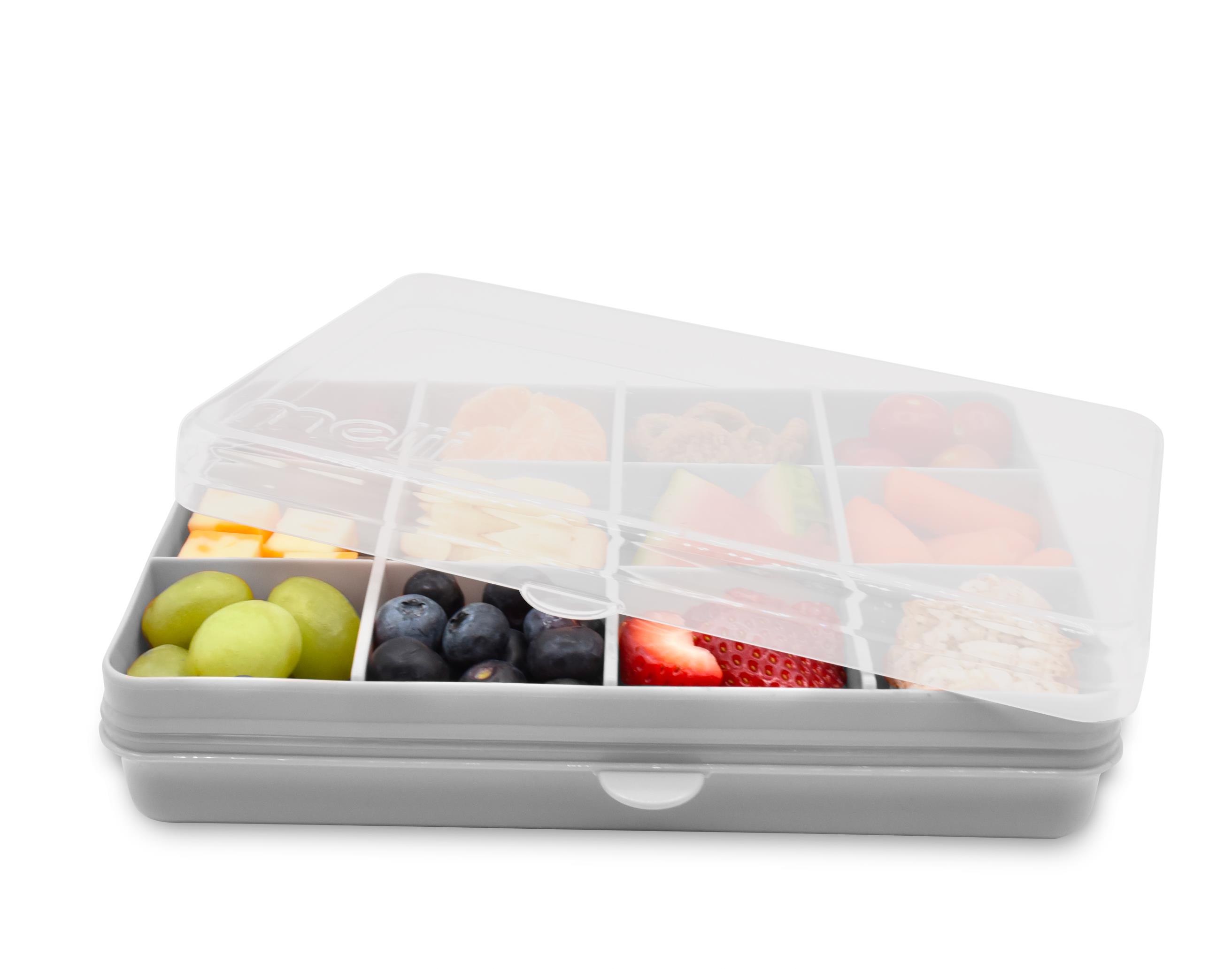 Melii Snackle Box, snack doboz, 1368 ml, szürke