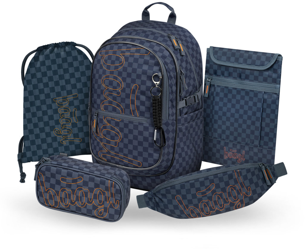 BAAGL SET 5 Core Ska kék: hátizsák, tolltartó, tornazsák, övtáska, laptoptartó GRS