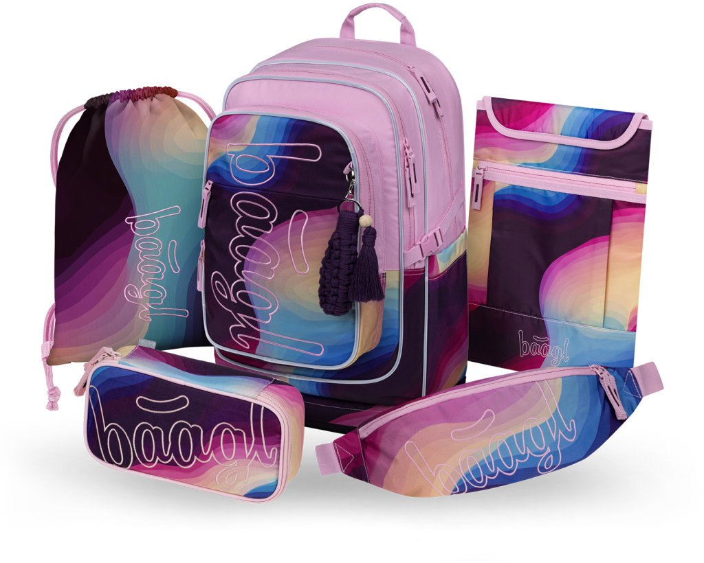 BAAGL SET 5 Cubic Lyra: hátizsák, tolltartó, tornazsák, övtáska, laptoptartó GRS