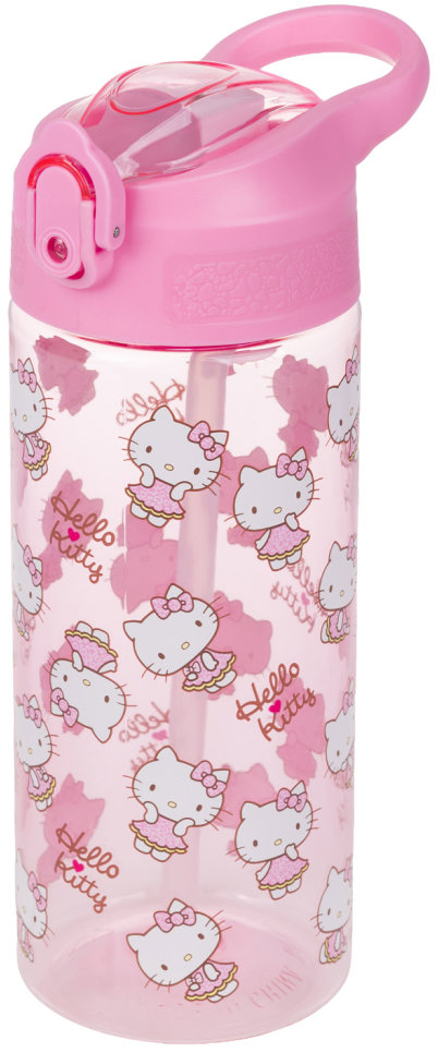 Baagl szívószálas tritán kulacs - Hello Kitty Sweet Leopard, 500 ml