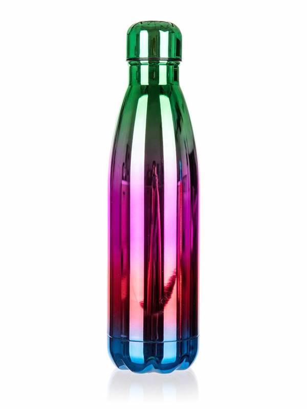 BANQUET FLAMENCO Thermo palack, 500 ml, szivárvány zöld