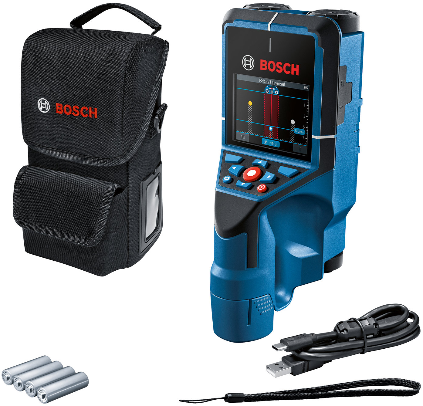 BOSCH Professional D-tect 200 C akkumulátoros detektor, 0.601.081.600 (4× AA)