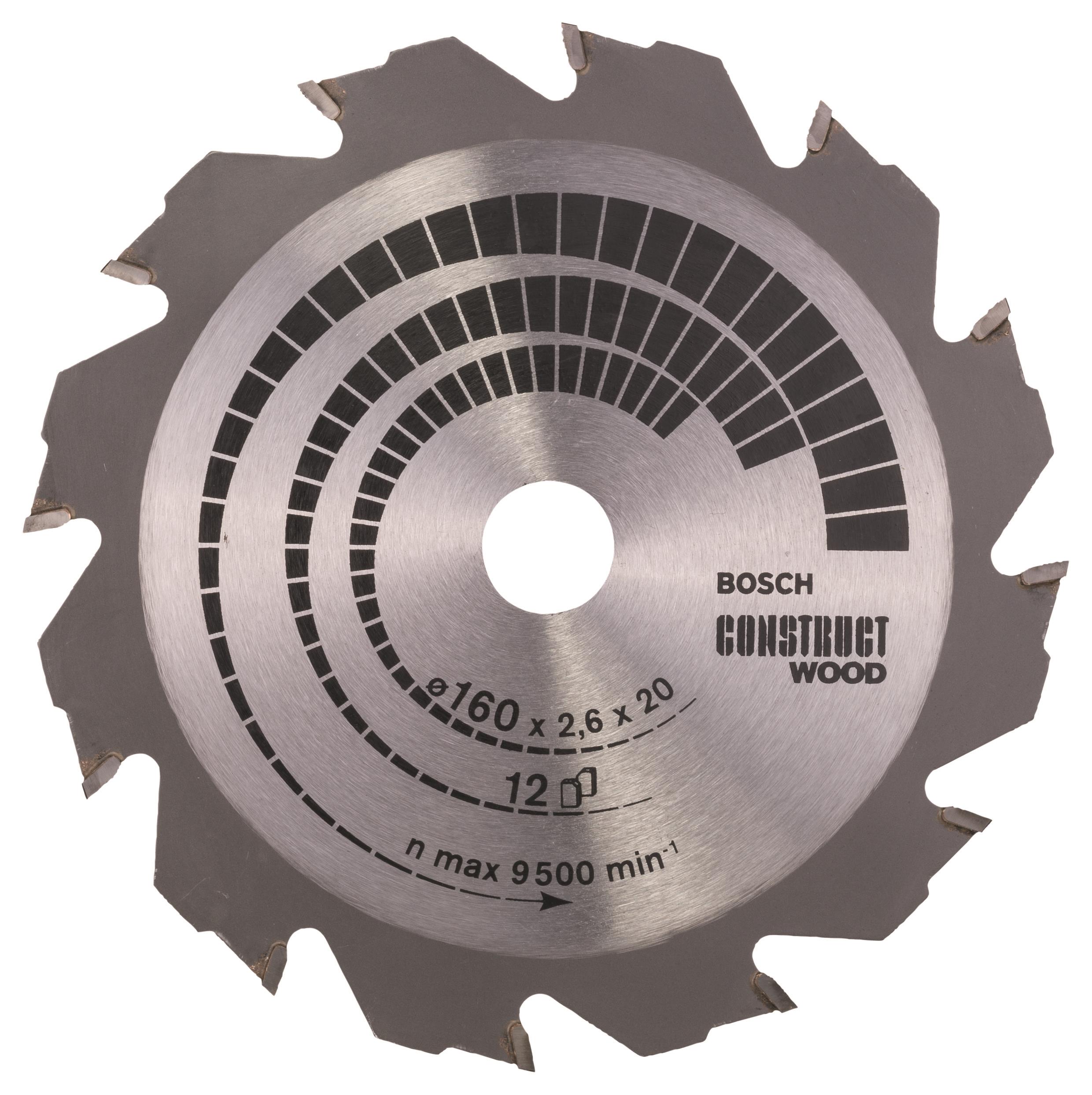 BOSCH Fűrészlap Construct Wood 160 x 20/16 x 2,6 mm