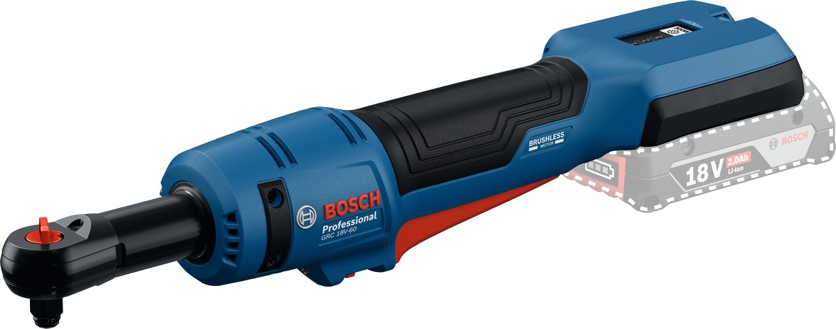 Bosch Professional 06019N8002 GRC 18V-60 akkus racsnis csavarkulcs, L-BOXX (2 × 2 Ah)