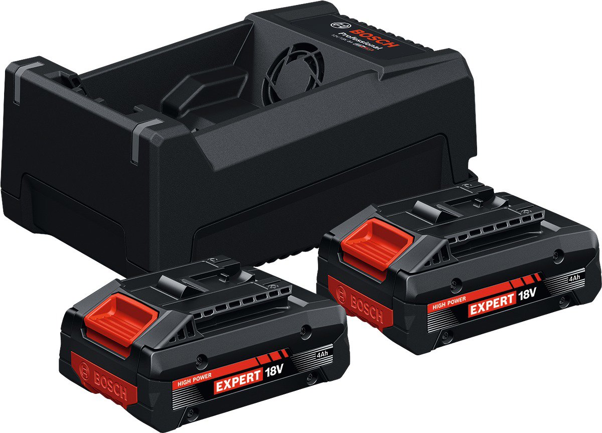BOSCH Professional 2× akkumulátorEXBA 18V-40 + töltő GAL 12V/18V-80 1.600.A03.73J