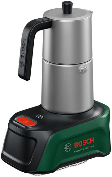 BOSCH Akkumulátoros kotyogós kávéfőző EasyMoka 18V-2 Inox 0.603.9E4.100 (AKKU nélkül)