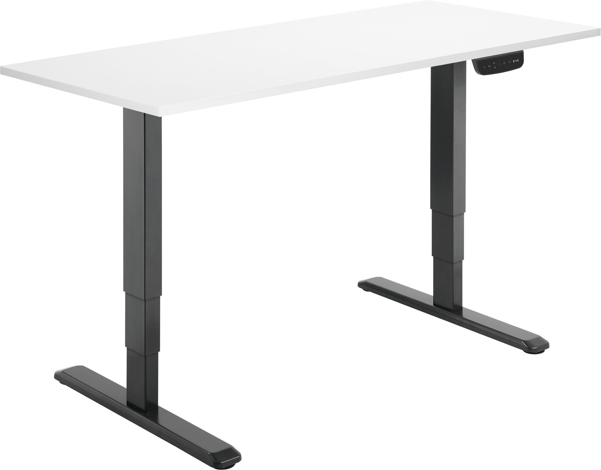 AlzaErgo Table ET1 NewGen fekete + TTE-01 140x80cm fehér laminált asztallap