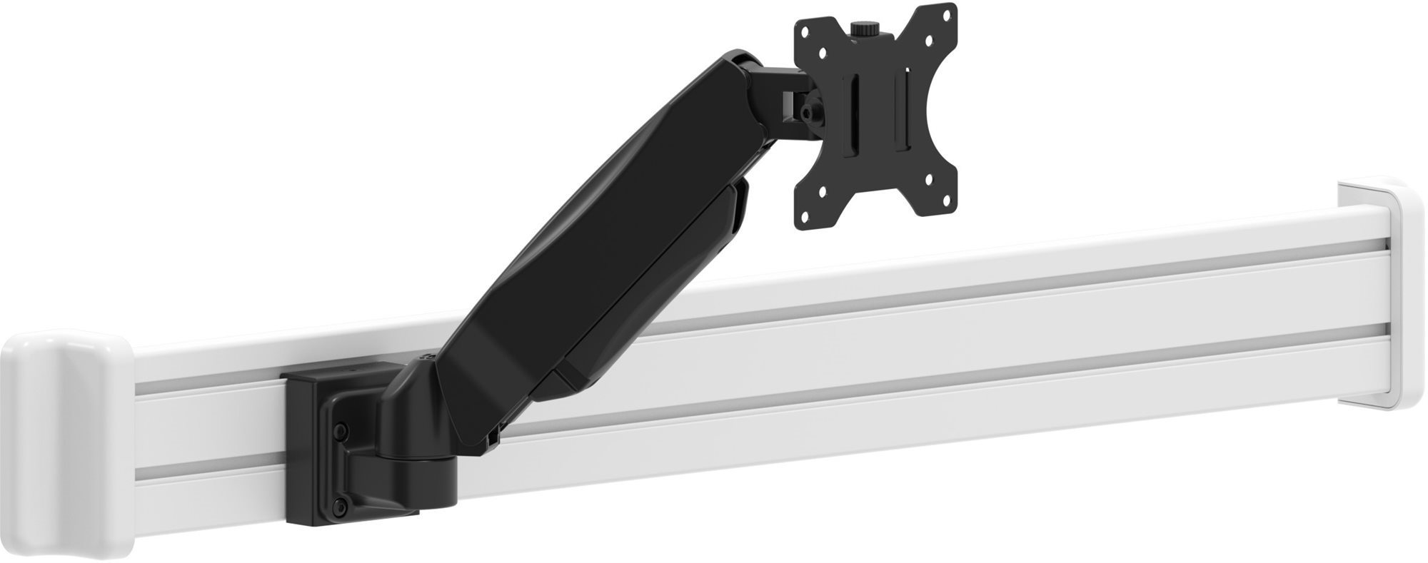 AlzaErgo Slatwall SWP110 fehér sín + SWMP220 fehér tartó + SWAS430 fekete tartó