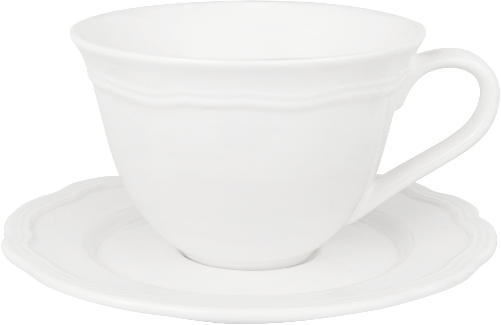 Casa Domani Florence Scallop csésze- és csészealj készlet, 220 ml, 6 darab