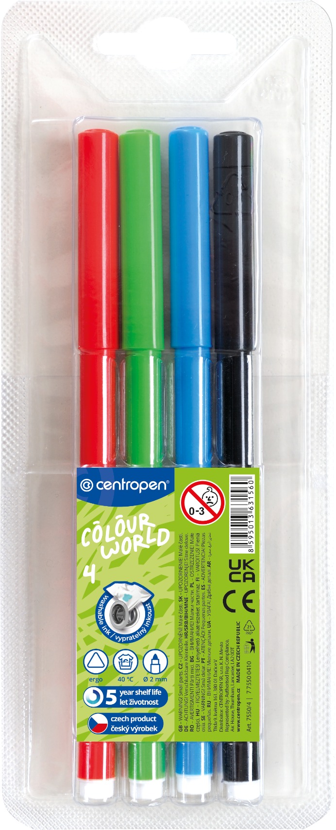 Centropen RED 7550 Marker, 4 db