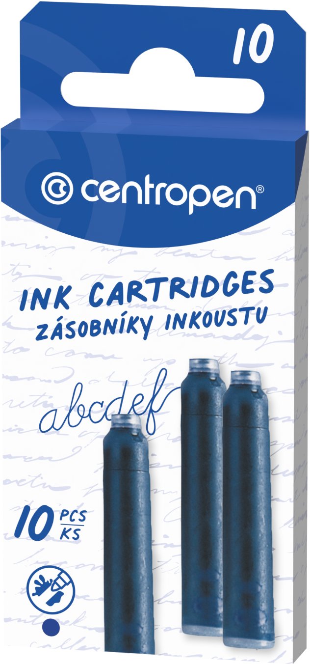 CENTROPEN tinta, eltűnő, kék - 10 darabos csomagban