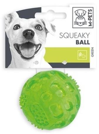 M-Pets Squeaky sípoló labda, 6,3 cm zöld